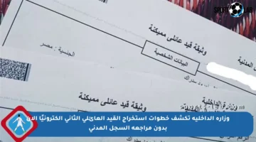 وزارة الداخلية تكشف خطوات استخراج القيد العائلي الثاني إلكترونيًا الآن بدون مراجعة السجل المدني